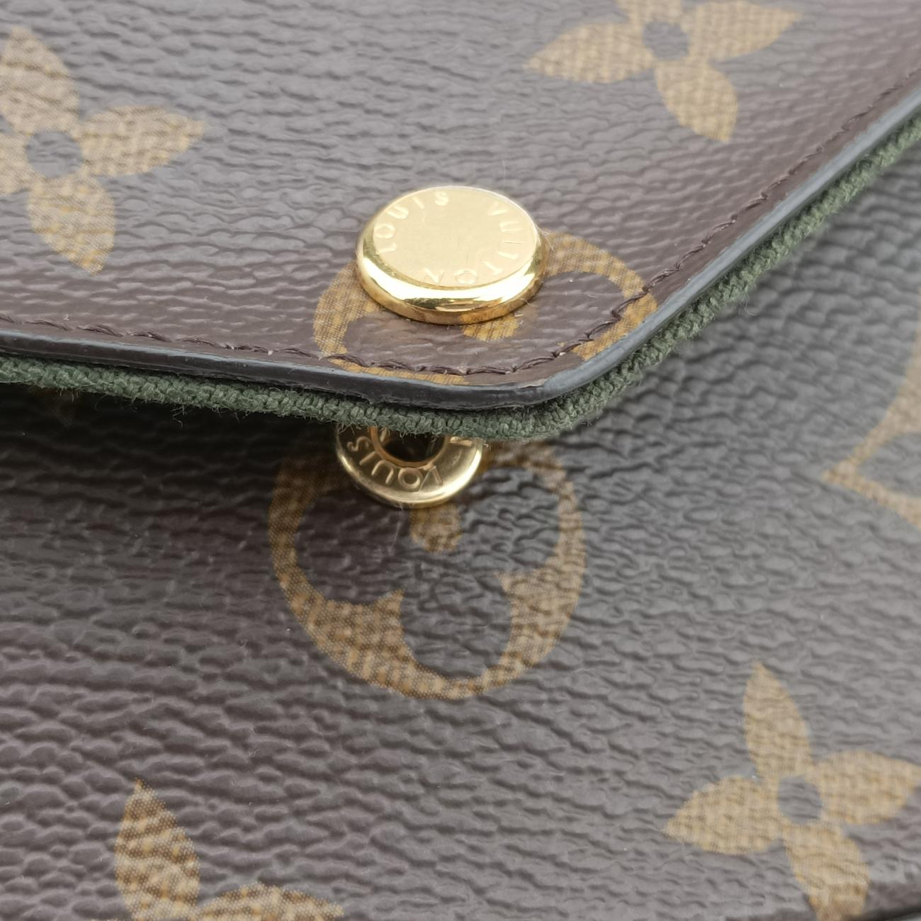 Multi Pochette FéLICIE Brown×Beige Monogram Canvas M80091 ICチップミュルティ ポシェット フェリシー モノグラム/ブラウン系×ベージュ モノグラムキャンバス M80091 ICチップ