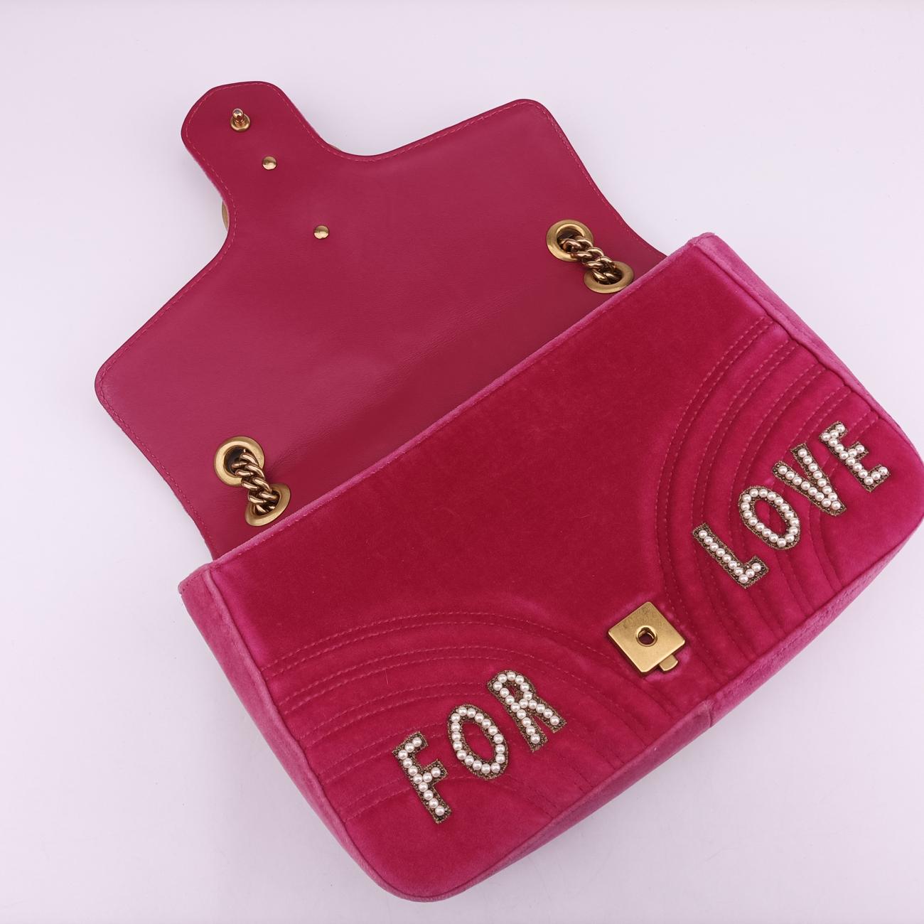GG Marmont Rose velour D023409651GGマーモント ローズ レッド ベロア 443496 D023409651