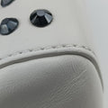 Studded Crystal Chain White Leather スタッズクリスタルチェーン ホワイト レザー 