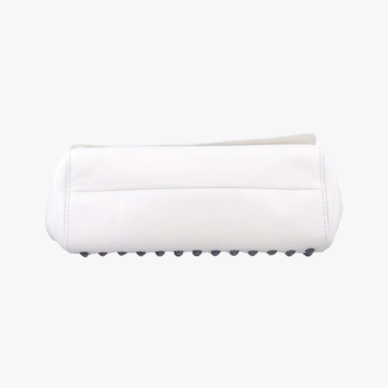 Studded Crystal Chain White Leather スタッズクリスタルチェーン ホワイト レザー 