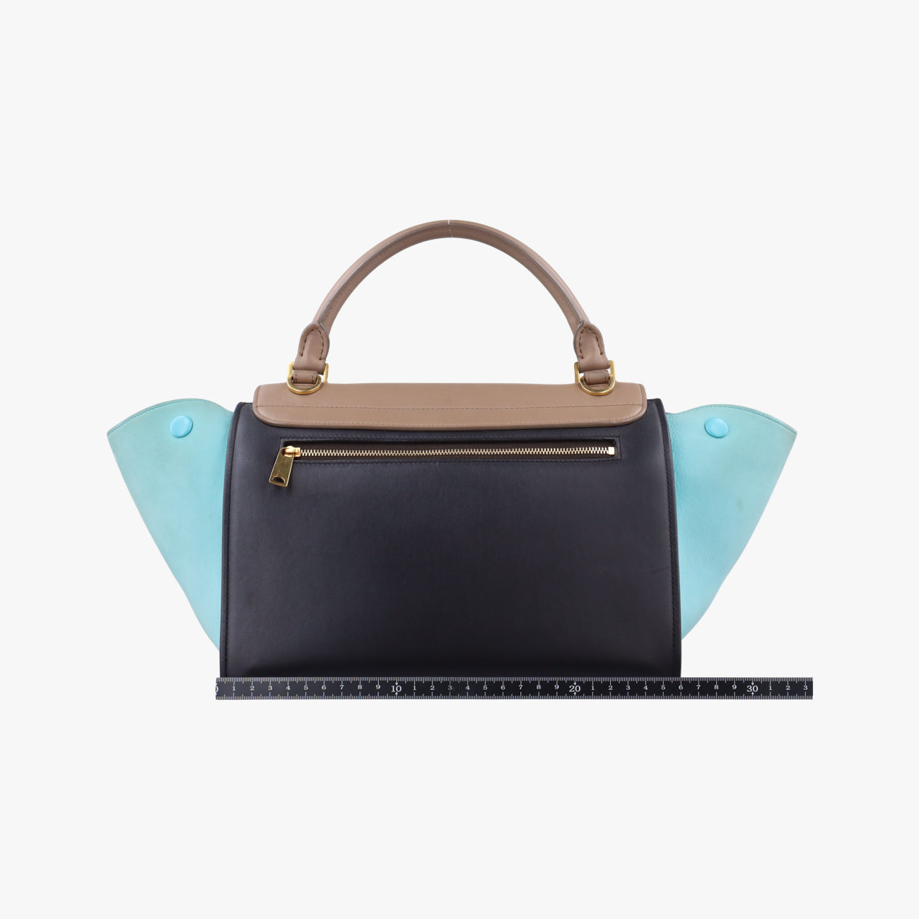 Trapèze small Beige x black x blue Leather x suede W-VP-2155 W-MM-2175トラペーズスモール ベージュ×ブラック×ブルー レザー×スエード W-VP-2155 W-MM-2175