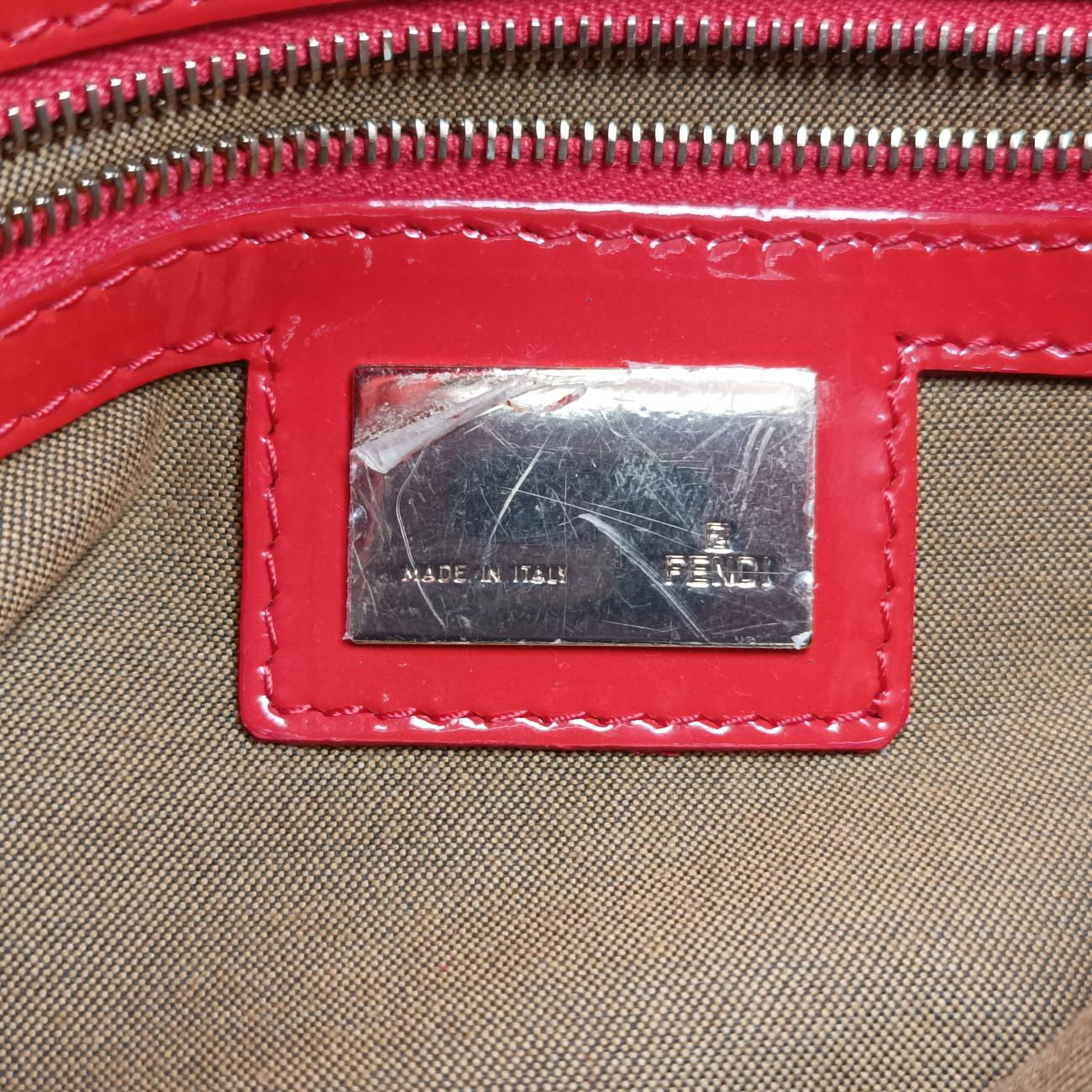 Baguette Zucchino Red Patent 8BR001 2308-8BR001-UNU-098マンマバケット ズッキーノ柄 レッド パテント 8BR001 2308-8BR001-UNU-098