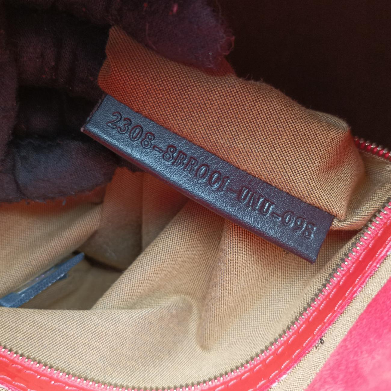 Baguette Zucchino Red Patent 8BR001 2308-8BR001-UNU-098マンマバケット ズッキーノ柄 レッド パテント 8BR001 2308-8BR001-UNU-098