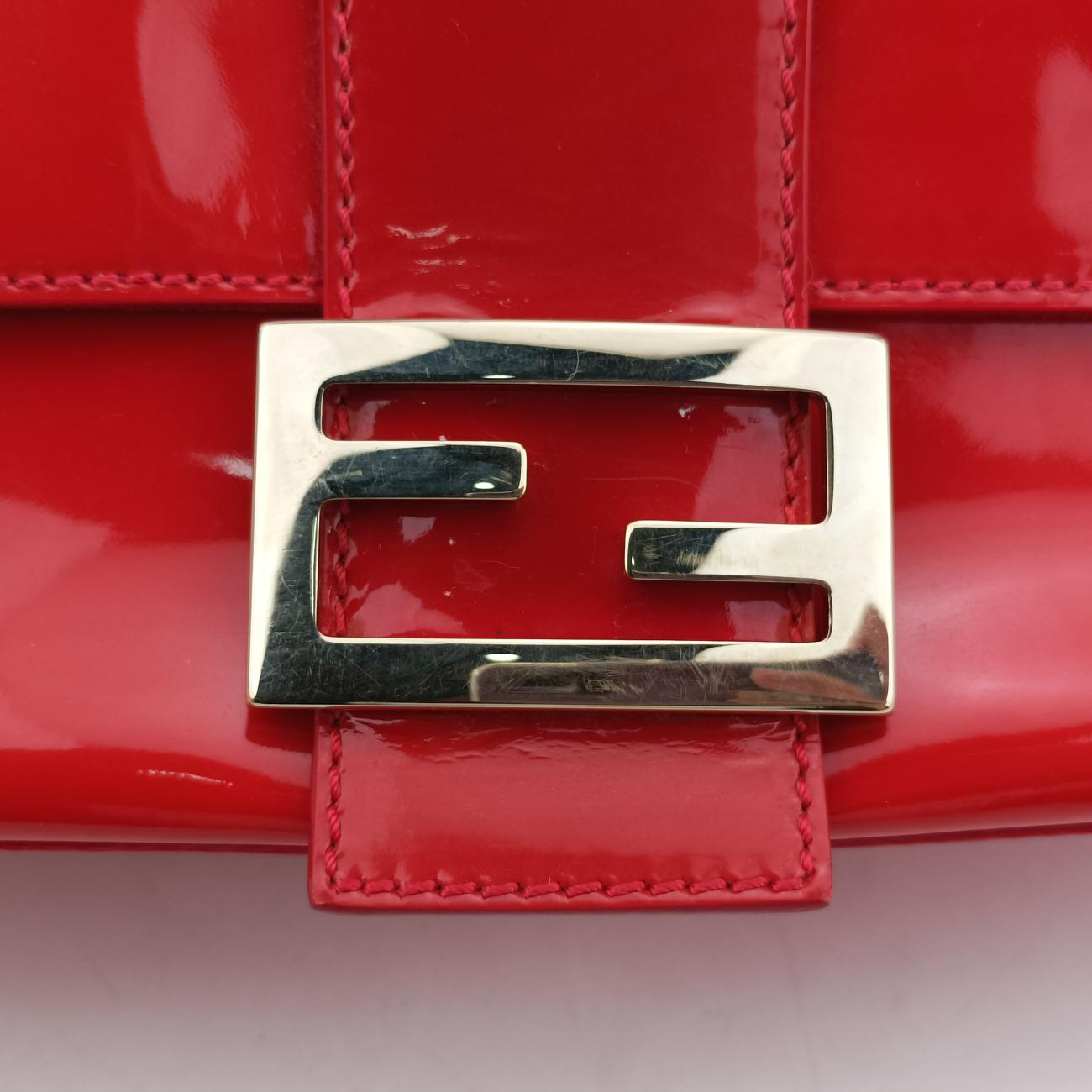 Baguette Zucchino Red Patent 8BR001 2308-8BR001-UNU-098マンマバケット ズッキーノ柄 レッド パテント 8BR001 2308-8BR001-UNU-098