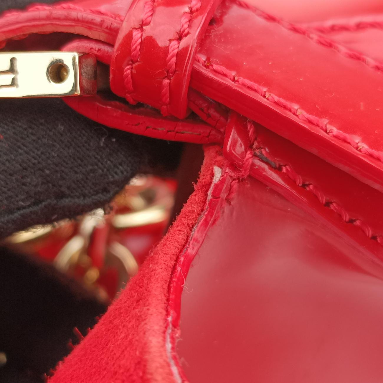 Baguette Zucchino Red Patent 8BR001 2308-8BR001-UNU-098マンマバケット ズッキーノ柄 レッド パテント 8BR001 2308-8BR001-UNU-098