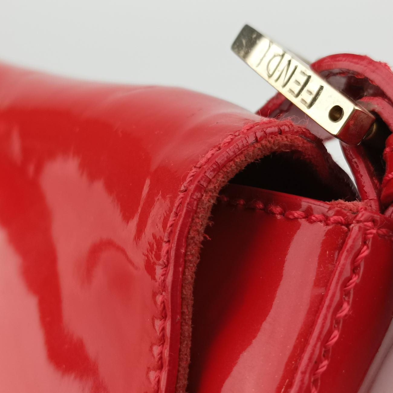 Baguette Zucchino Red Patent 8BR001 2308-8BR001-UNU-098マンマバケット ズッキーノ柄 レッド パテント 8BR001 2308-8BR001-UNU-098