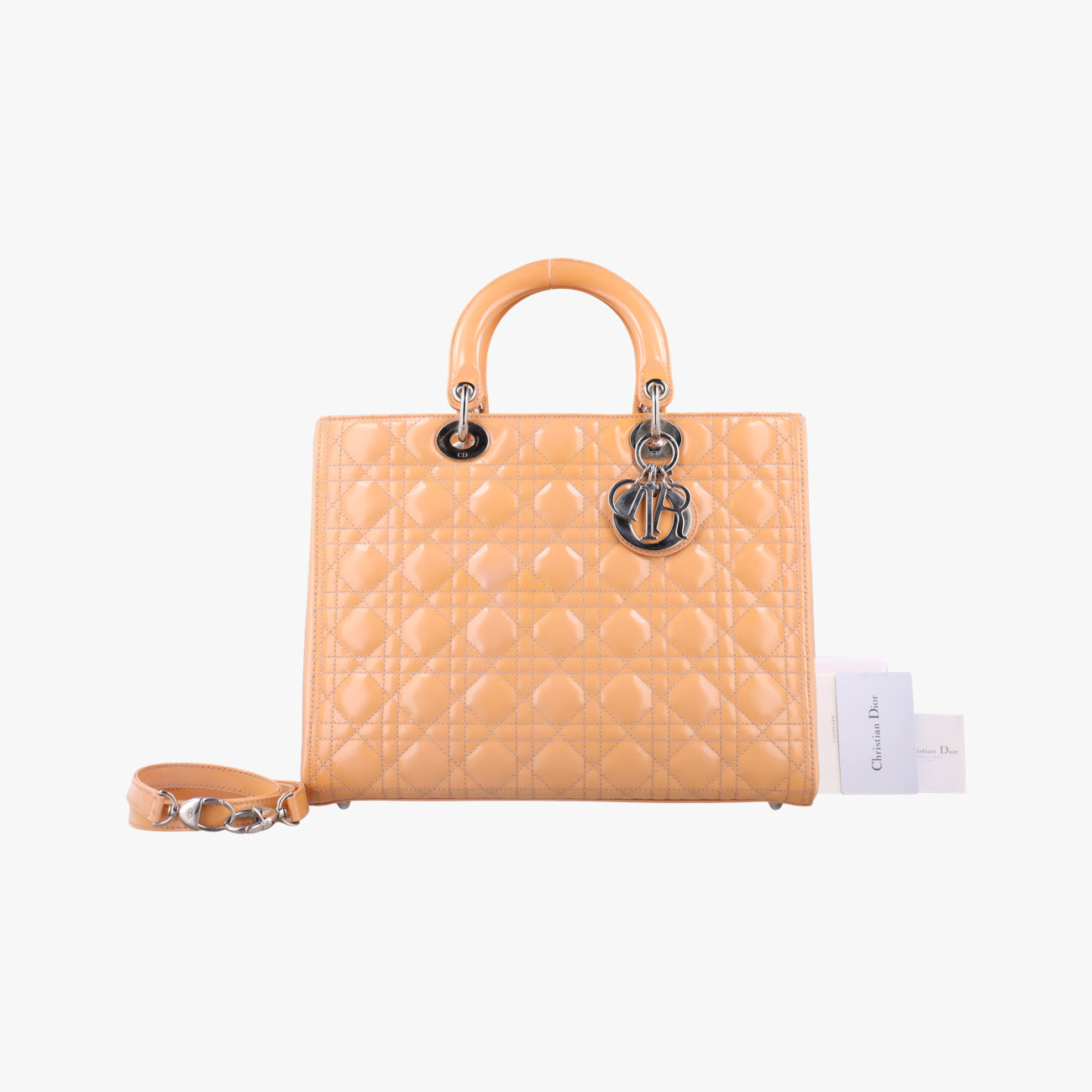 Lady Dior Beige Patent 13-BO-0172レディディオール ベージュ パテント 13-BO-0172