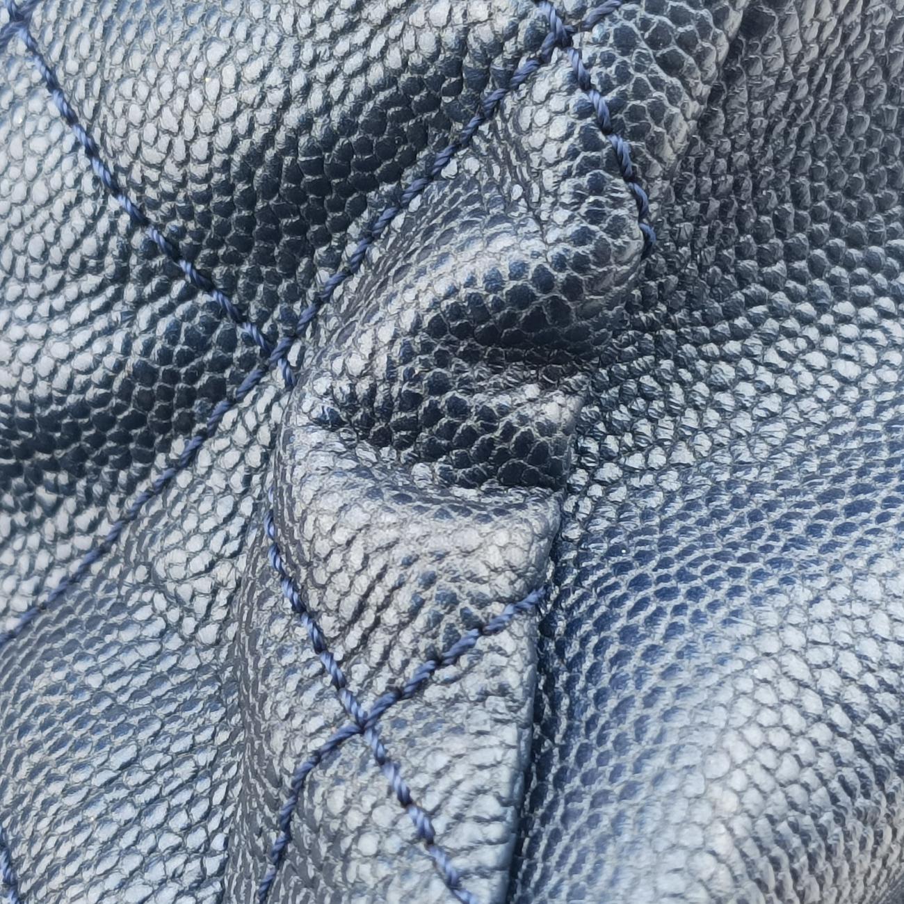 Matelasse Cocomark GSTBlueCaviar LeatherA6729417316037マトラッセ ココマークGSTブルーキャビアレザーA6729417316037