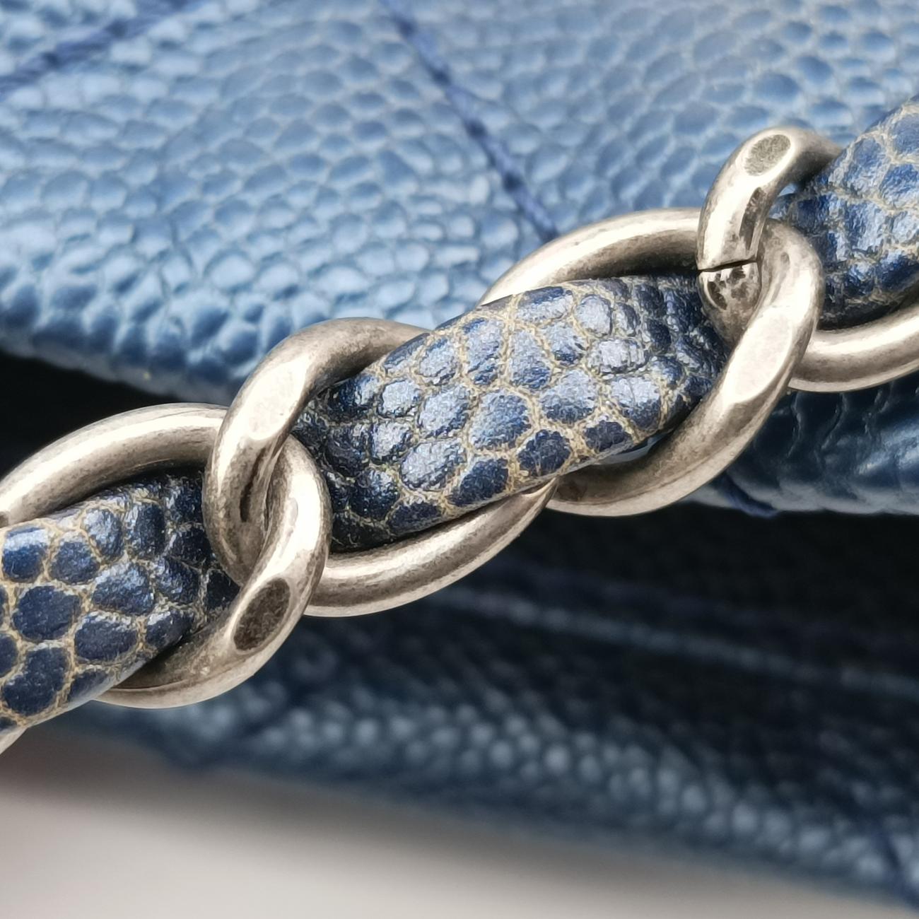 Matelasse Cocomark GSTBlueCaviar LeatherA6741417109181マトラッセ ココマークGSTブルーキャビアスキンA6741417109181