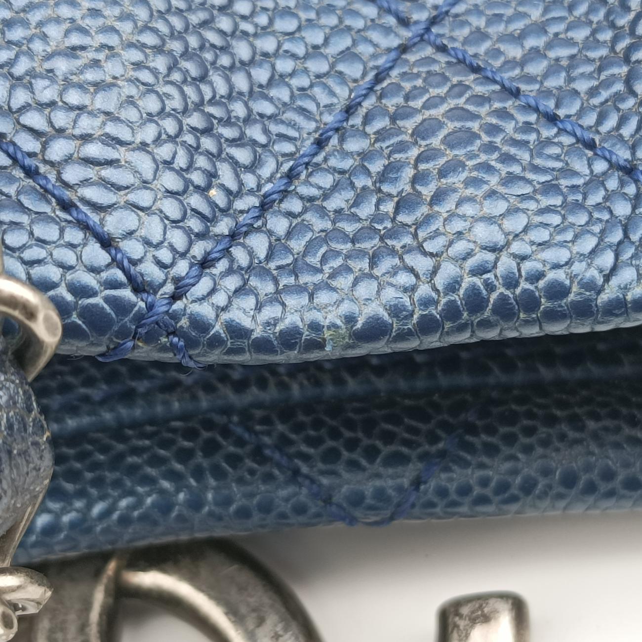 Matelasse Cocomark GSTBlueCaviar LeatherA6741417109181マトラッセ ココマークGSTブルーキャビアスキンA6741417109181