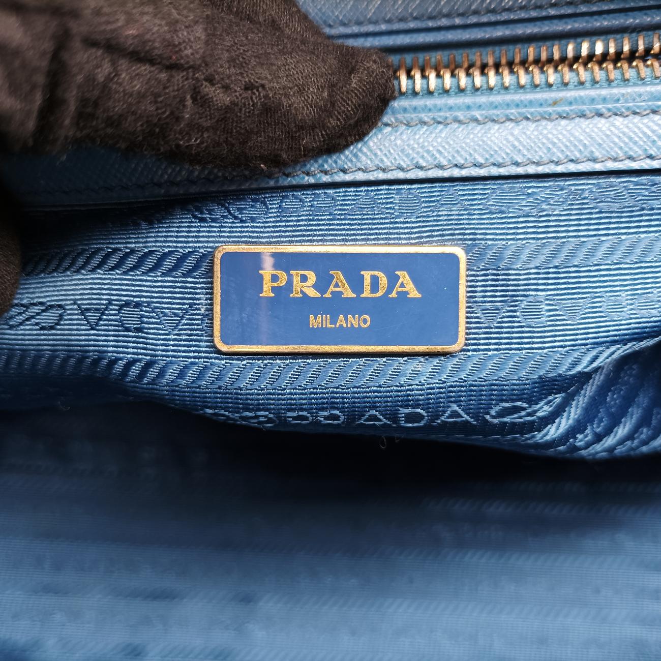 Lux Bowler Bag Blue SAFFIANO Leather 31/Fラックス ボウラーバッグ ブルー サフィアーノレザー 31/F