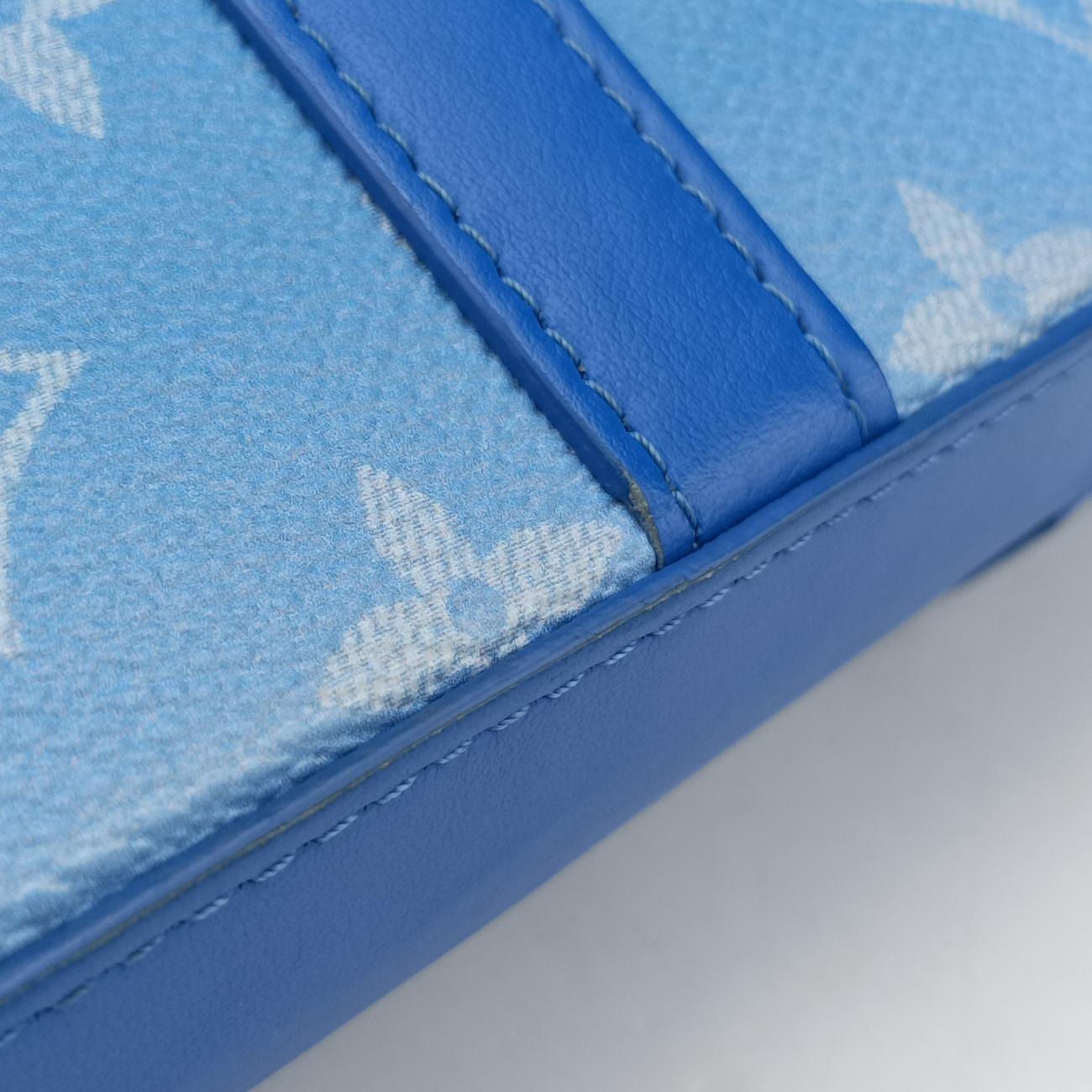 Monogram Clouds Blue × White PVC coated canvas x leather M45432 TJ3200 ICチップモノグラム クラウズ ブルー×ホワイト PVCコーティングキャンバス×レザー M45432 TJ3200 ICチップ