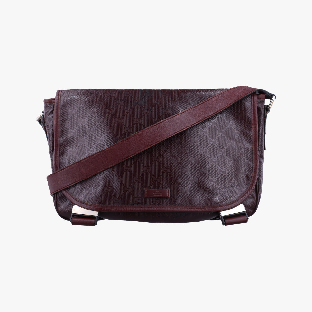 GG Plus Messenger Burgundy PVC coated canvas 201732 I7033049GGプラス メッセンジャー ワインレッド PVCコーティングキャンバス 201732 I7033049