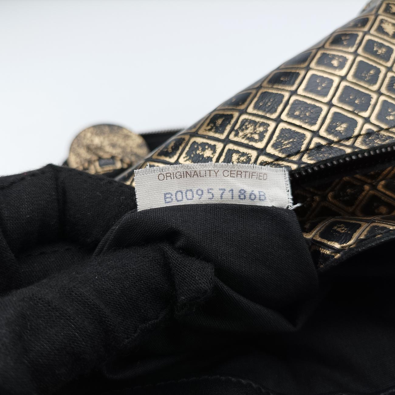 Intrecciomirage Butterfly Charm Black×golden Leather B00957186Bイントレッチミラージュ バタフライ チャーム ブラック×ゴールド レザー B00957186B