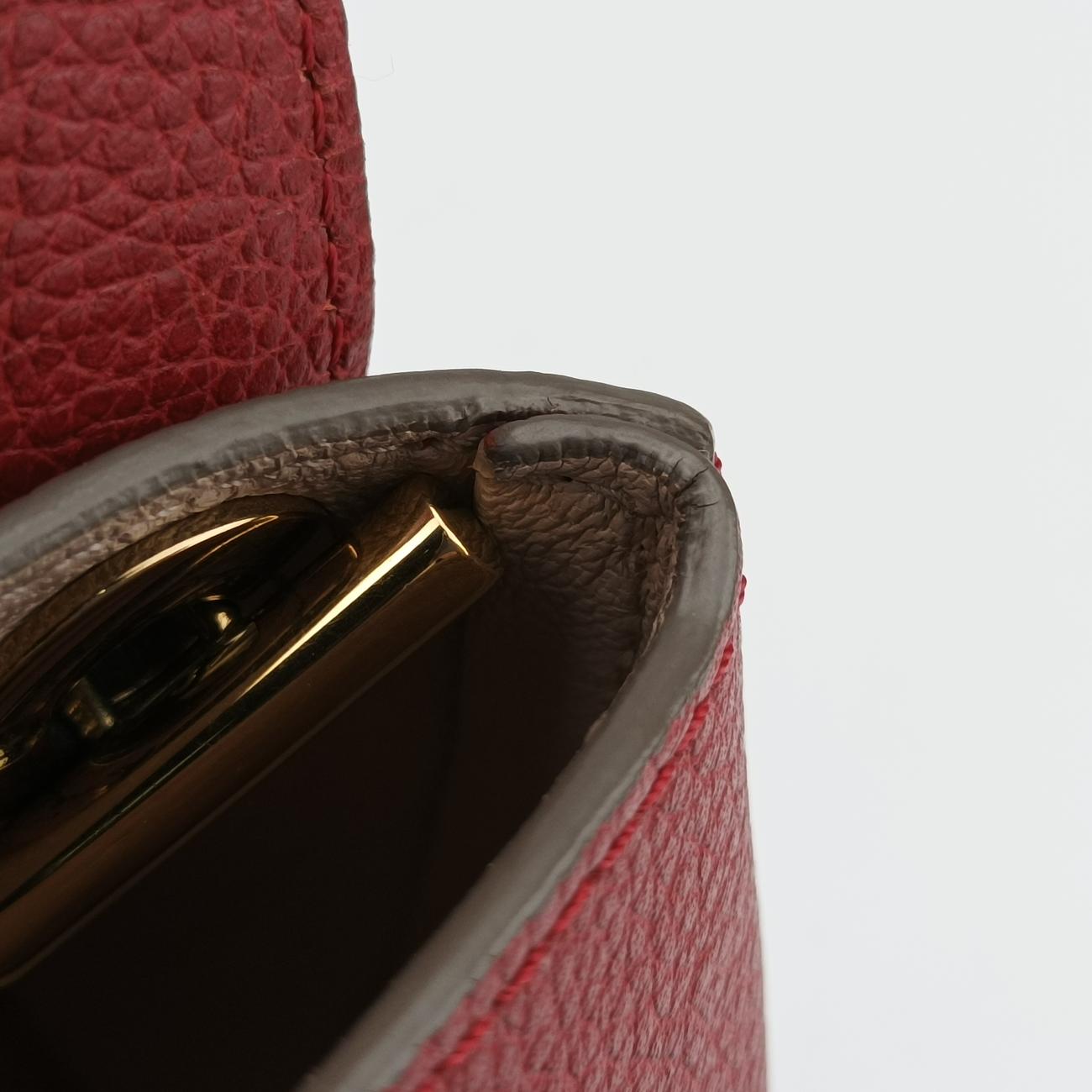 CLARE Burgundy×Red Leather 021457-65-9クレーア ワインレッド×レッド レザー 021457-65-9