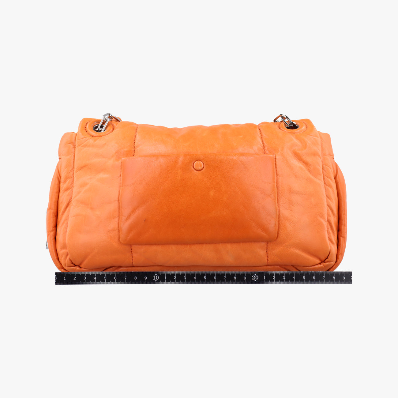 Nappa Bomber Sound Chain Flap Orange lambskin 25ナッパボマー サウンドチェーン フラップ オレンジ ラムスキン 25