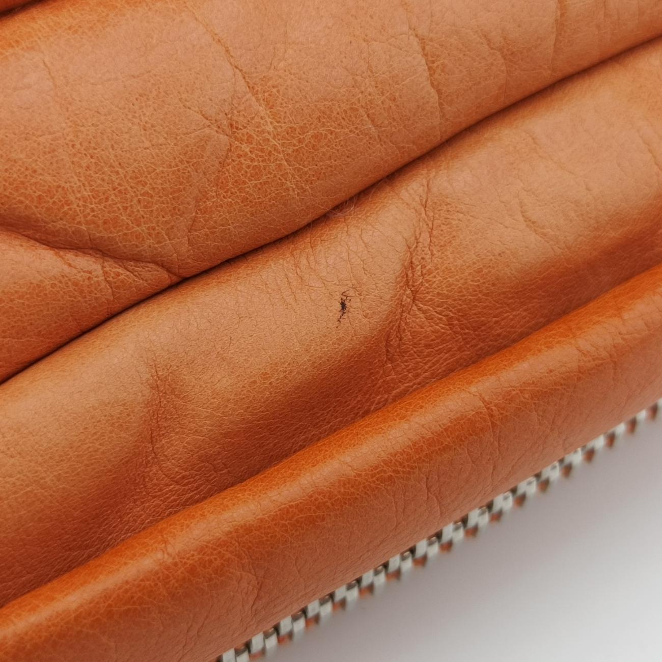 Nappa Bomber Sound Chain Flap Orange lambskin 25ナッパボマー サウンドチェーン フラップ オレンジ ラムスキン 25