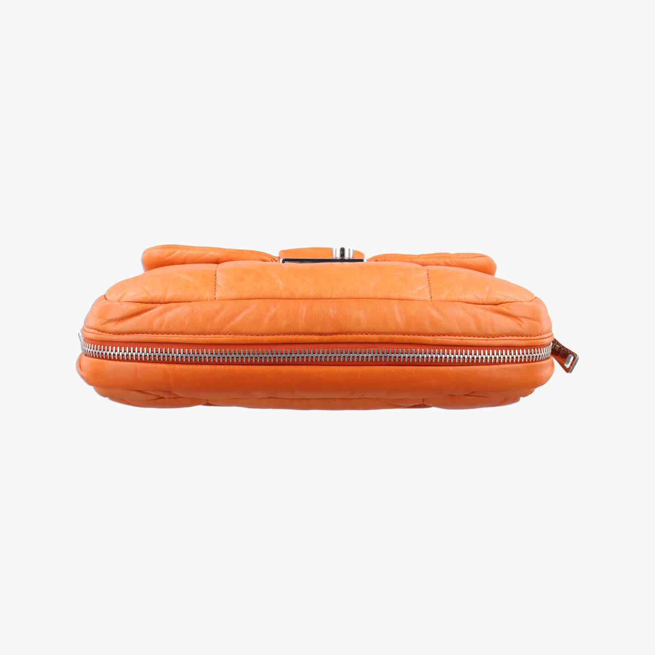 Nappa Bomber Sound Chain Flap Orange lambskin 25ナッパボマー サウンドチェーン フラップ オレンジ ラムスキン 25