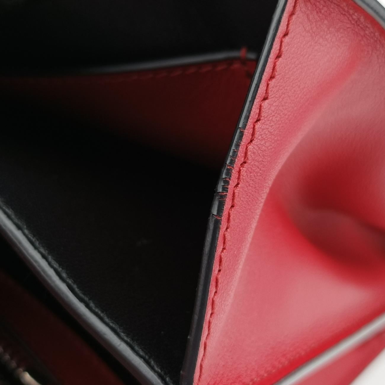 Electra Studded Red Leather x Saffiano leather 1BD120 25エレクトラ スタッズ レッド レザー×サフィアーノレザー 1BD120 25