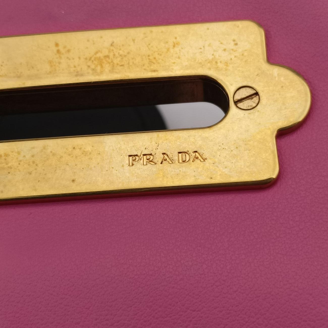 Cahier Pink×Black Leather 1BD045 25カイエ ピンク×ブラック レザー 1BD045 25