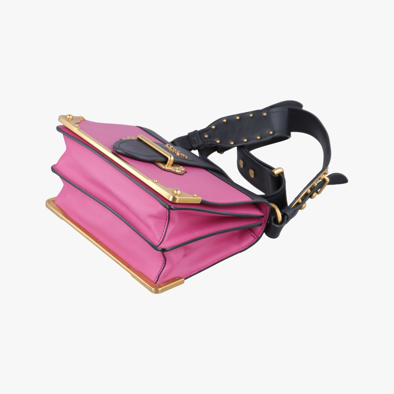 Cahier Pink×Black Leather 1BD045 25カイエ ピンク×ブラック レザー 1BD045 25