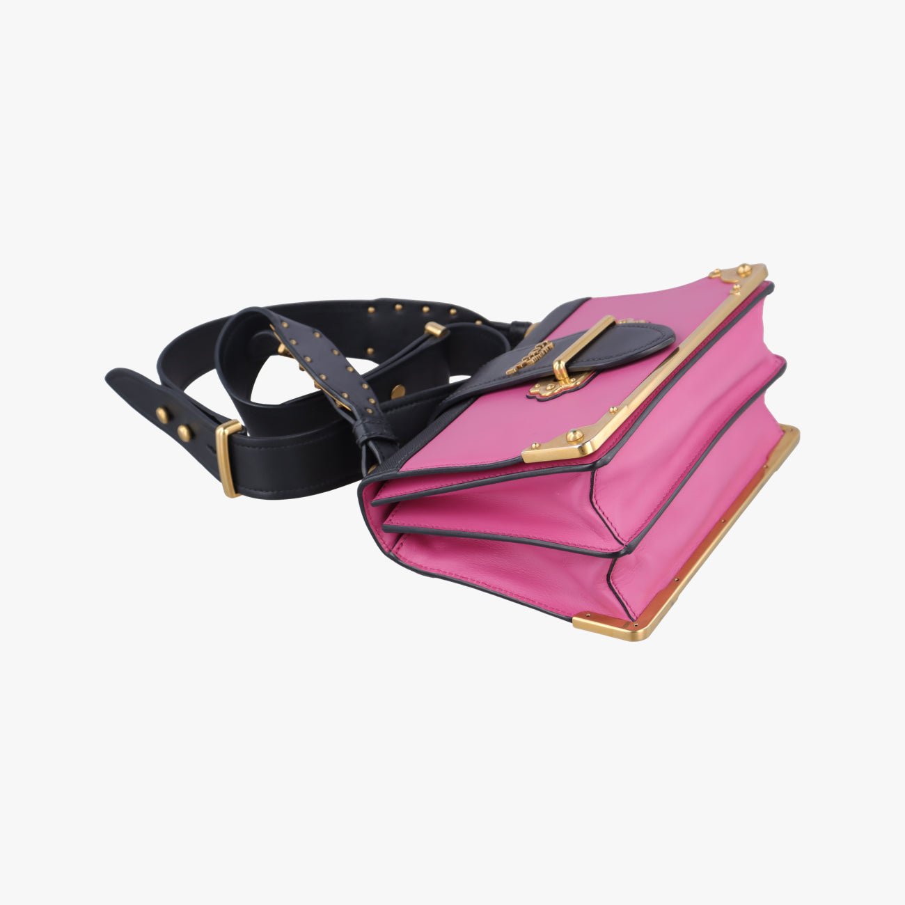 Cahier Pink×Black Leather 1BD045 25カイエ ピンク×ブラック レザー 1BD045 25