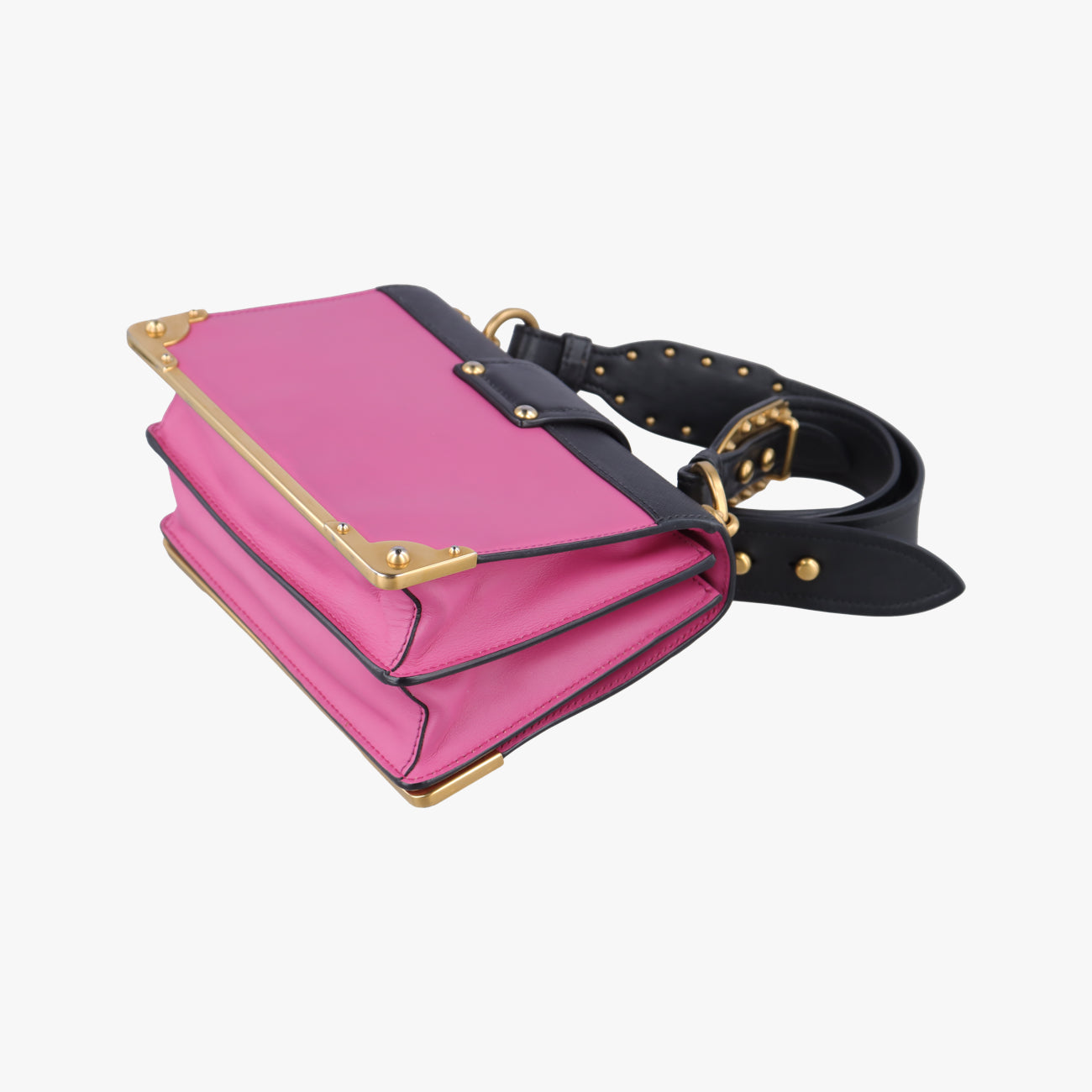 Cahier Pink×Black Leather 1BD045 25カイエ ピンク×ブラック レザー 1BD045 25