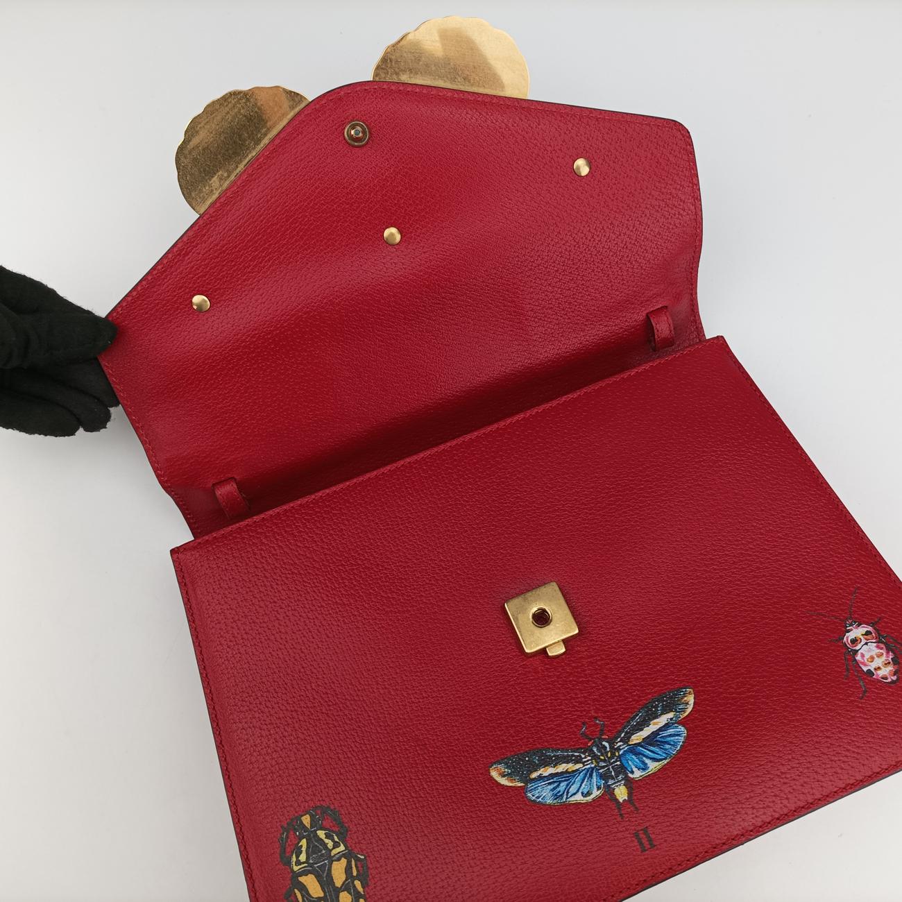 Bamboo Web butterfly Red Leather 488691 C022770143バンブー ウェビングライン バタフライ レッド レザー 488691 C022770143