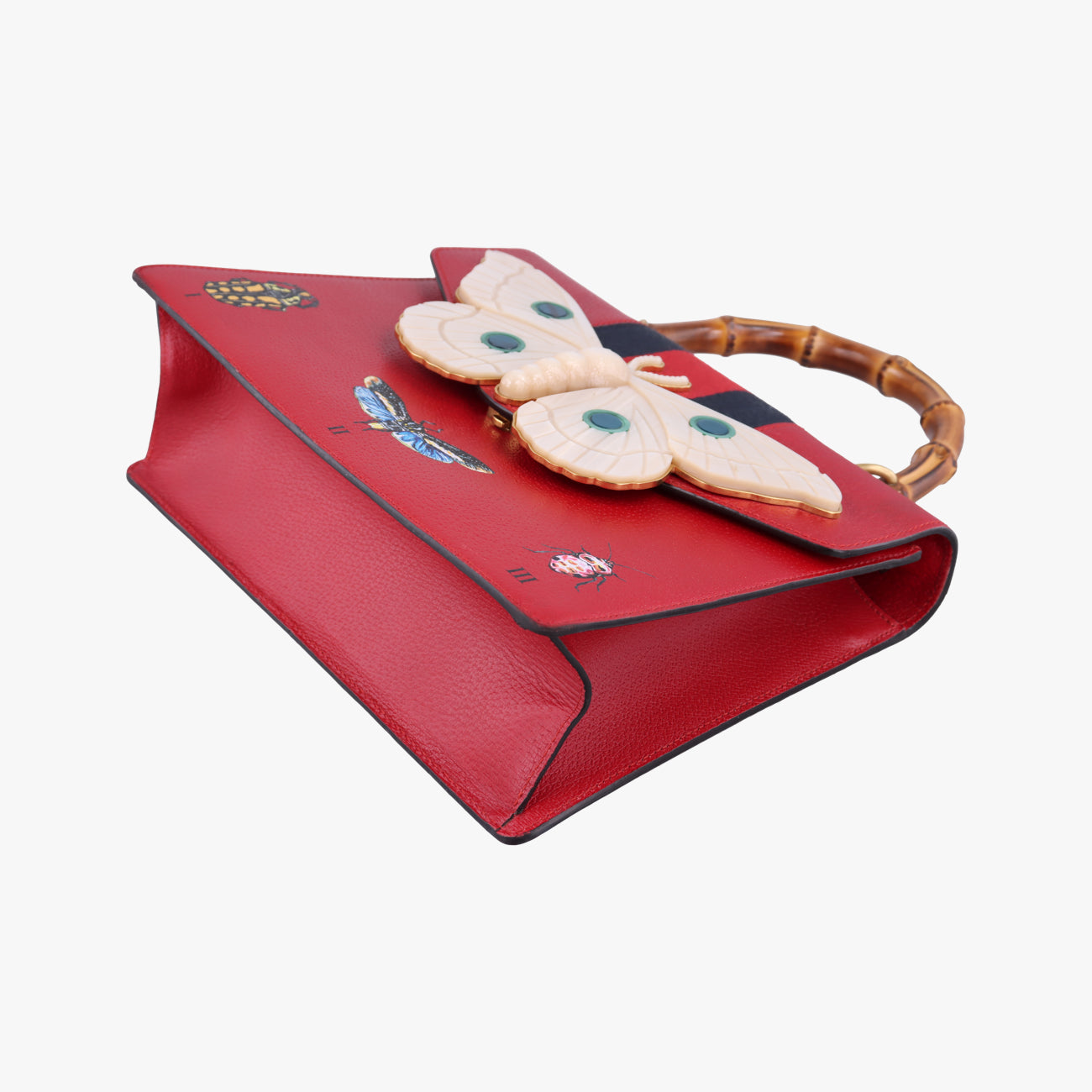 Bamboo Web butterfly Red Leather 488691 C022770143バンブー ウェビングライン バタフライ レッド レザー 488691 C022770143