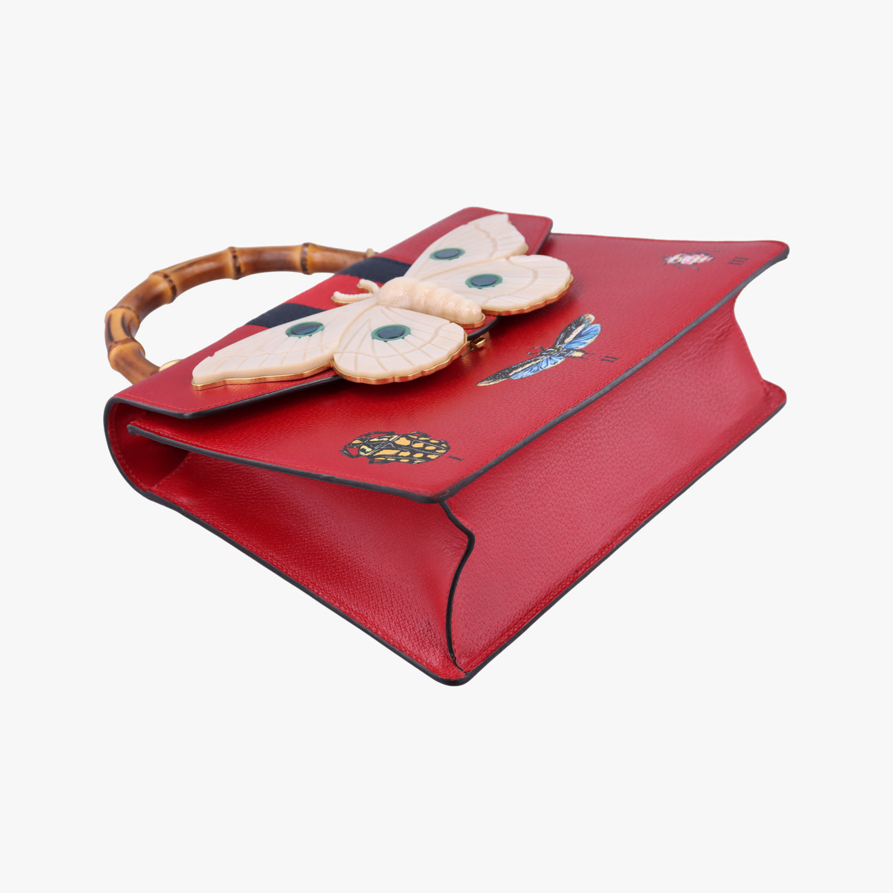 Bamboo Web butterfly Red Leather 488691 C022770143バンブー ウェビングライン バタフライ レッド レザー 488691 C022770143