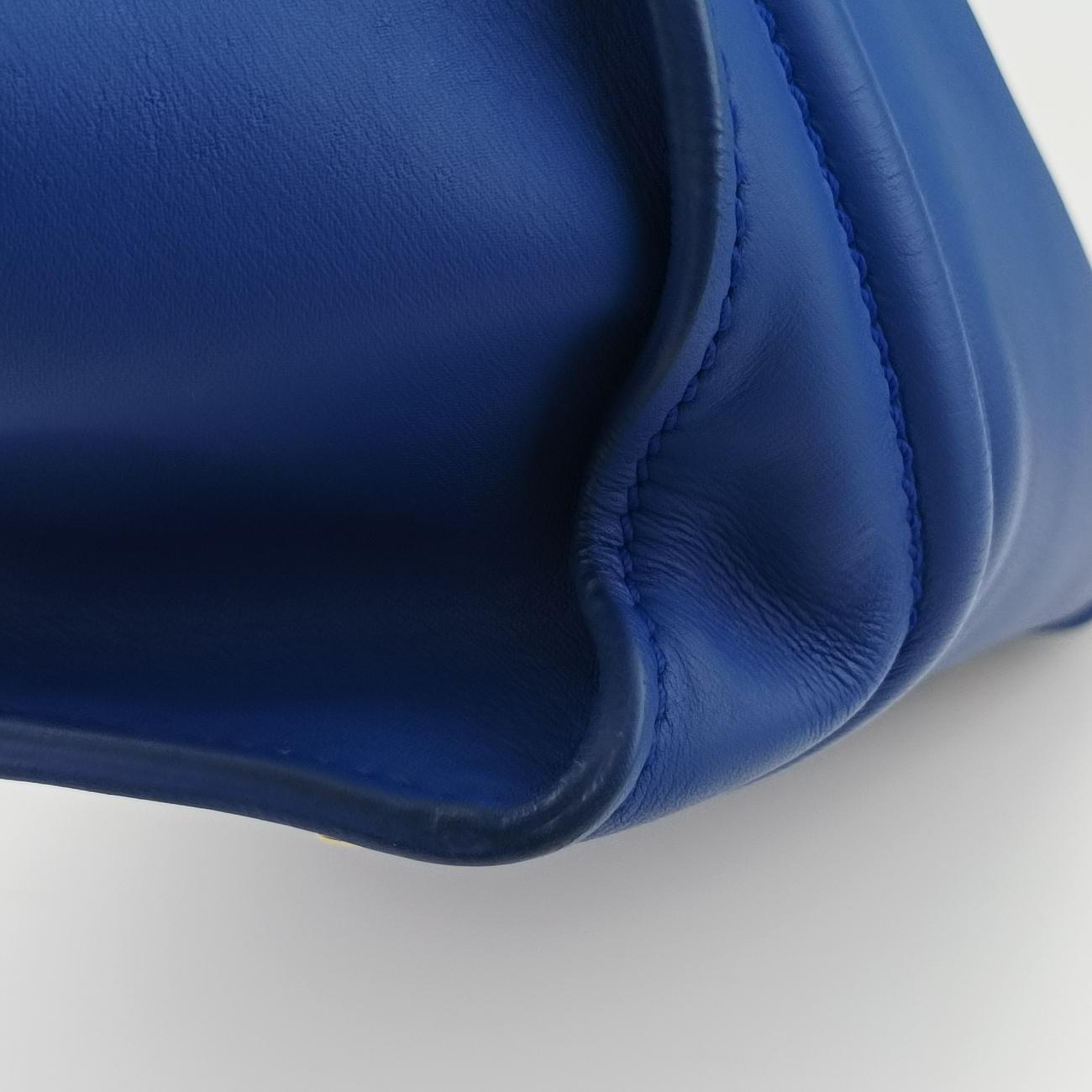 Luggage Mini Shopper Blue Leather F-ZP-0161ラゲージミニショッパー ブルー レザー F-ZP-0161