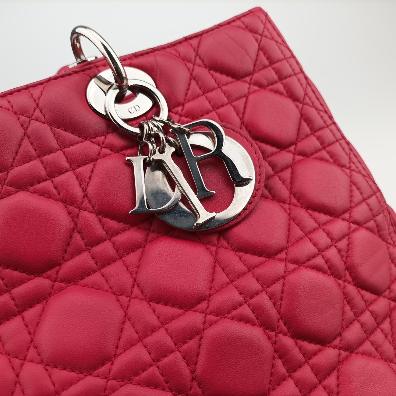 Lady Dior Red lambskin 16-BO-0173レディディオール レッド ラムスキン 16-BO-0173