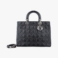 Lady Dior Grey lambskin 01-MA-0111レディディオール グレー ラムスキン 01-MA-0111