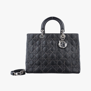 Lady Dior Grey lambskin 01-MA-0111レディディオール グレー ラムスキン 01-MA-0111