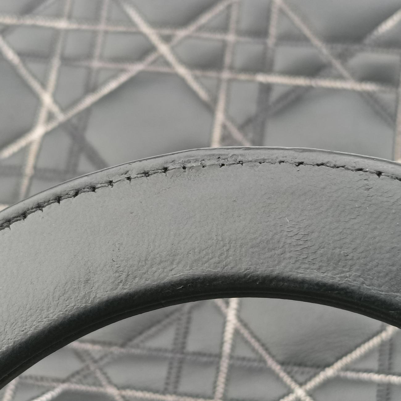 Lady Dior Grey lambskin 01-MA-0111レディディオール グレー ラムスキン 01-MA-0111