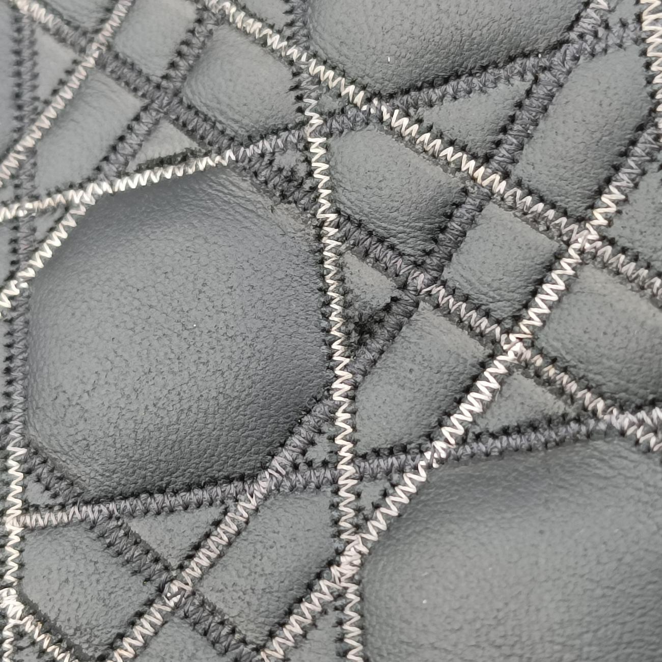 Lady Dior Grey lambskin 01-MA-0111レディディオール グレー ラムスキン 01-MA-0111