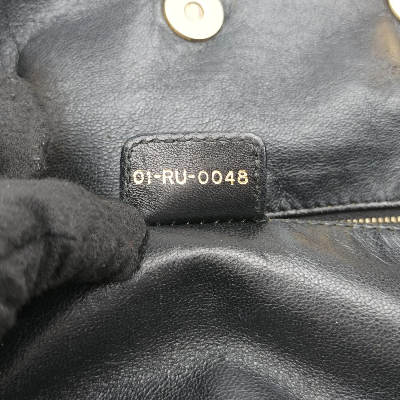 Soft Lady Dior Canage INTRECCIATO Tote Black lambskin 01-RU-0048ソフト レディディオール カナージュ イントレチャート トート ブラック ラムスキン 01-RU-0048