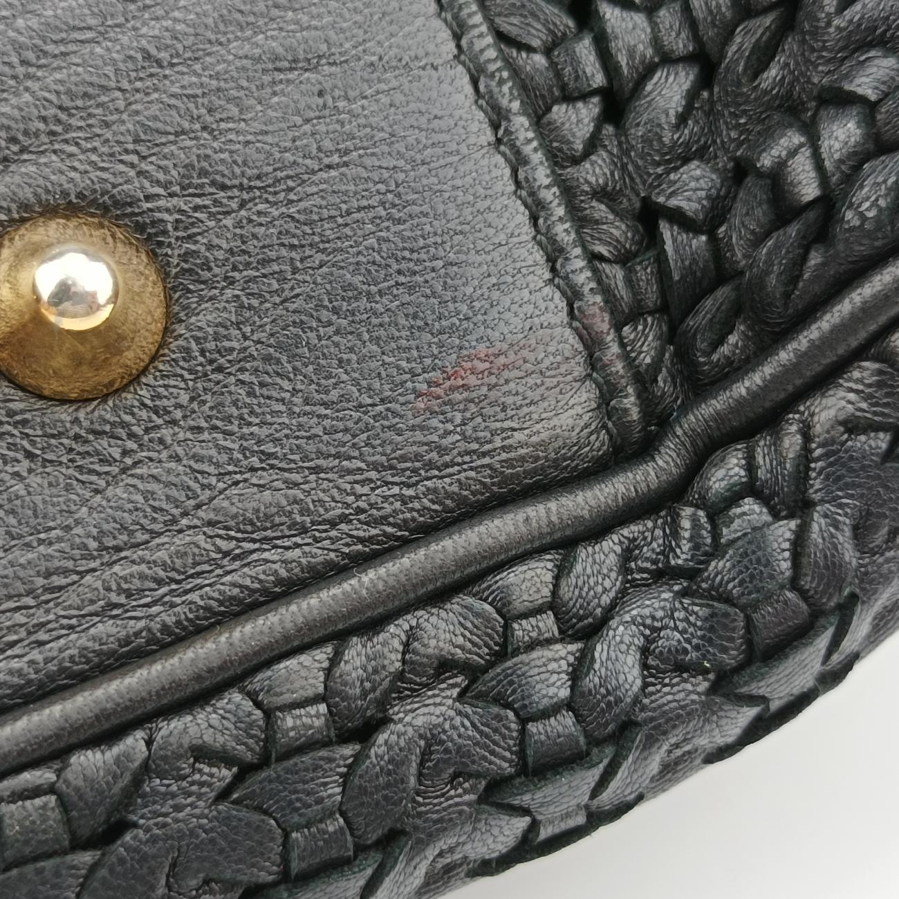 Soft Lady Dior Canage INTRECCIATO Tote Black lambskin 01-RU-0048ソフト レディディオール カナージュ イントレチャート トート ブラック ラムスキン 01-RU-0048