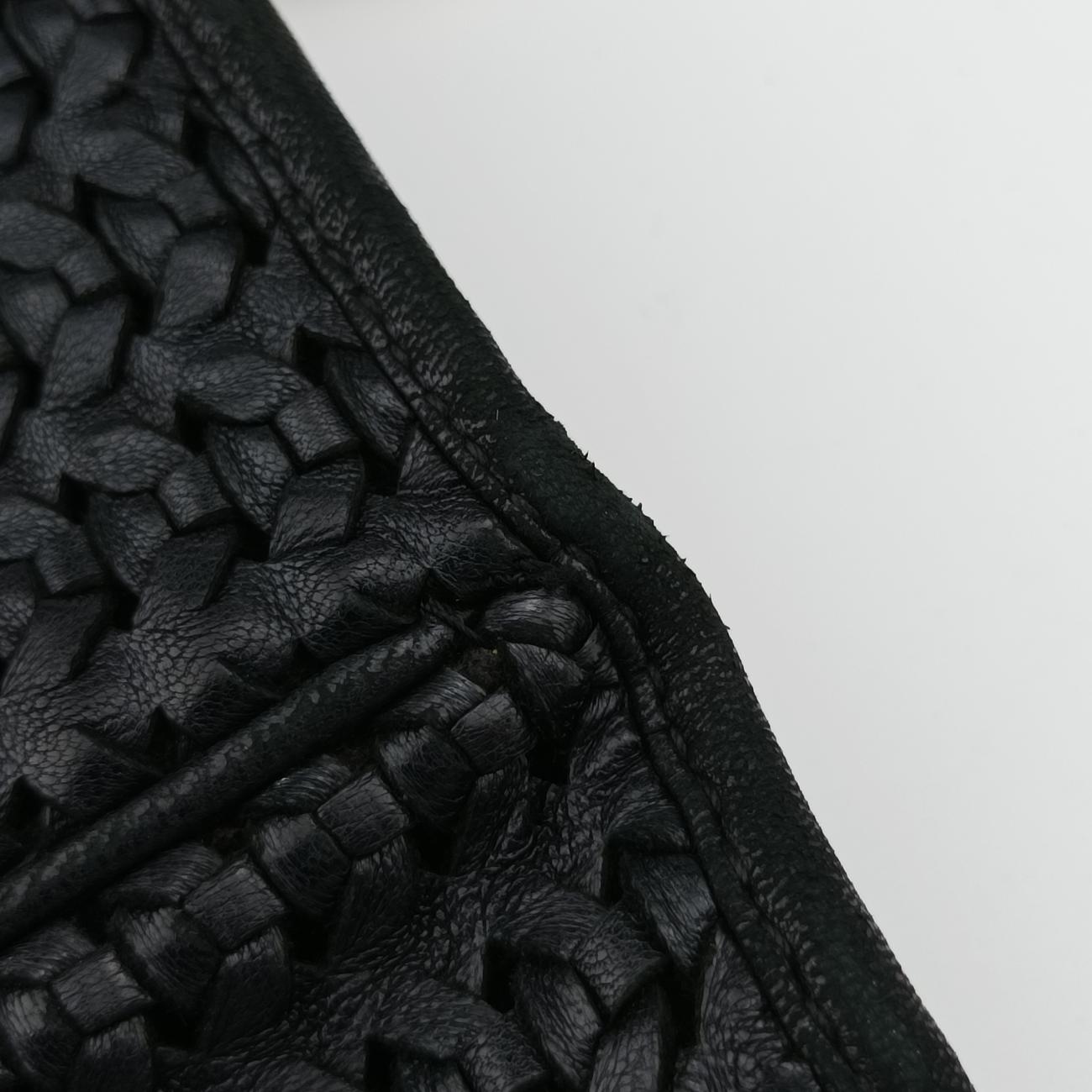 Soft Lady Dior Canage INTRECCIATO Tote Black lambskin 01-RU-0048ソフト レディディオール カナージュ イントレチャート トート ブラック ラムスキン 01-RU-0048