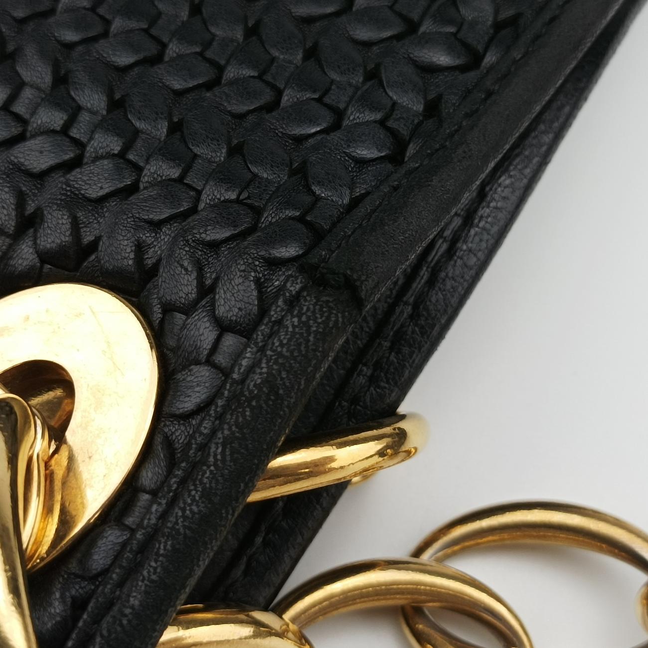 Soft Lady Dior Canage INTRECCIATO Tote Black lambskin 01-RU-0048ソフト レディディオール カナージュ イントレチャート トート ブラック ラムスキン 01-RU-0048