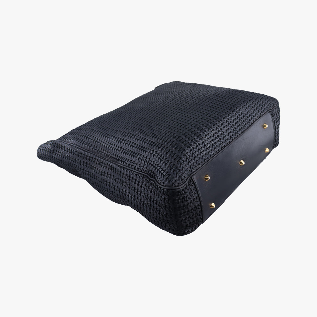 Soft Lady Dior Canage INTRECCIATO Tote Black lambskin 01-RU-0048ソフト レディディオール カナージュ イントレチャート トート ブラック ラムスキン 01-RU-0048