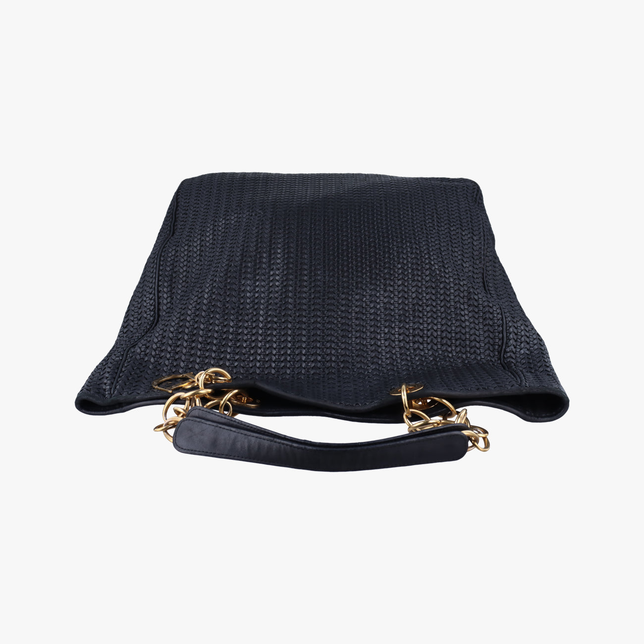 Soft Lady Dior Canage INTRECCIATO Tote Black lambskin 01-RU-0048ソフト レディディオール カナージュ イントレチャート トート ブラック ラムスキン 01-RU-0048