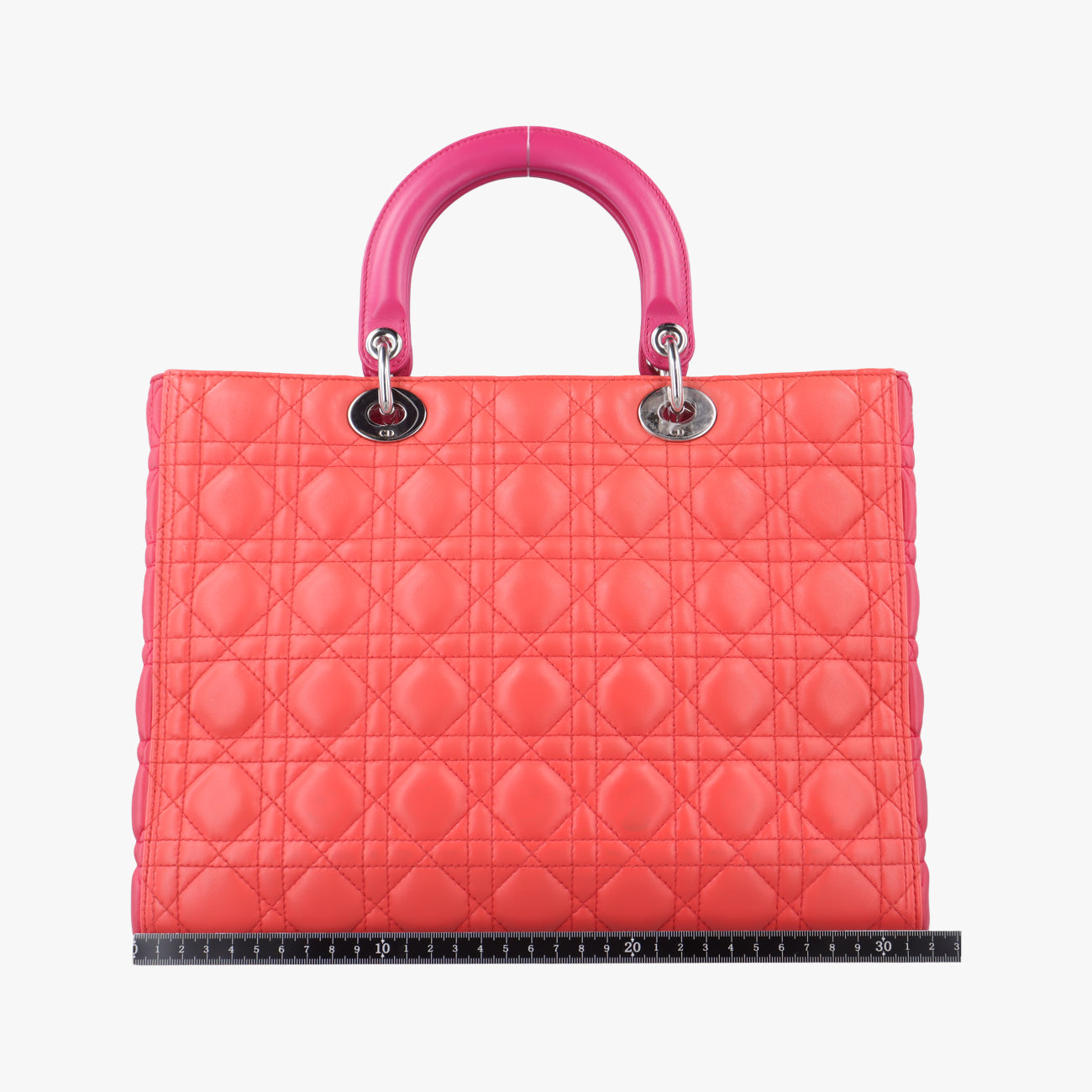 Lady Dior Orange×Pink lambskin 15-BO-0133レディディオール オレンジ×ピンク ラムスキン 15-BO-0133