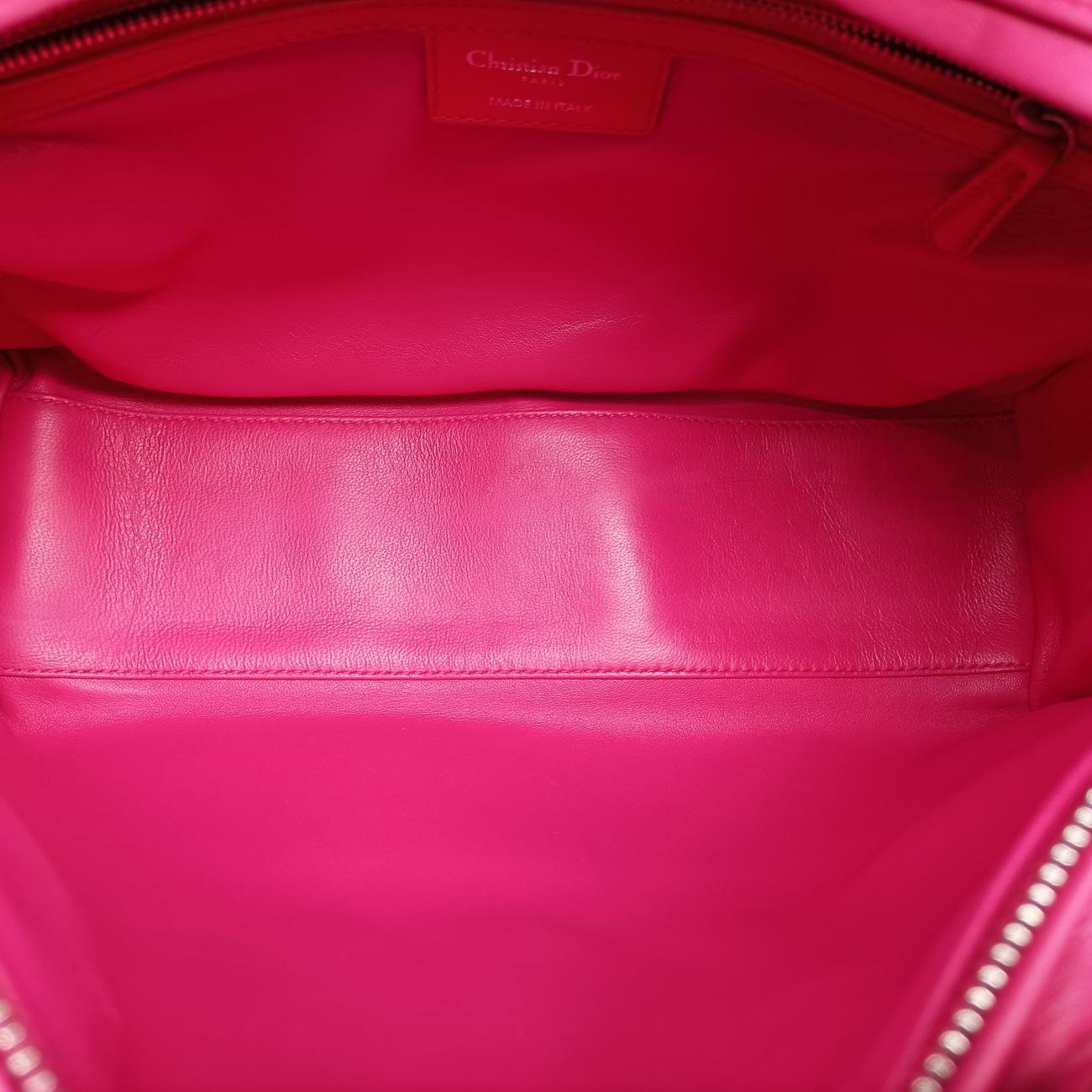 Lady Dior Orange×Pink lambskin 15-BO-0133レディディオール オレンジ×ピンク ラムスキン 15-BO-0133