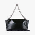 Chain Flap black Patent A46823 12688238チェーンフラップ ブラック パテント A46823 12688238