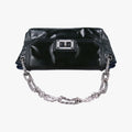 Chain Flap black Patent A46823 12688238チェーンフラップ ブラック パテント A46823 12688238