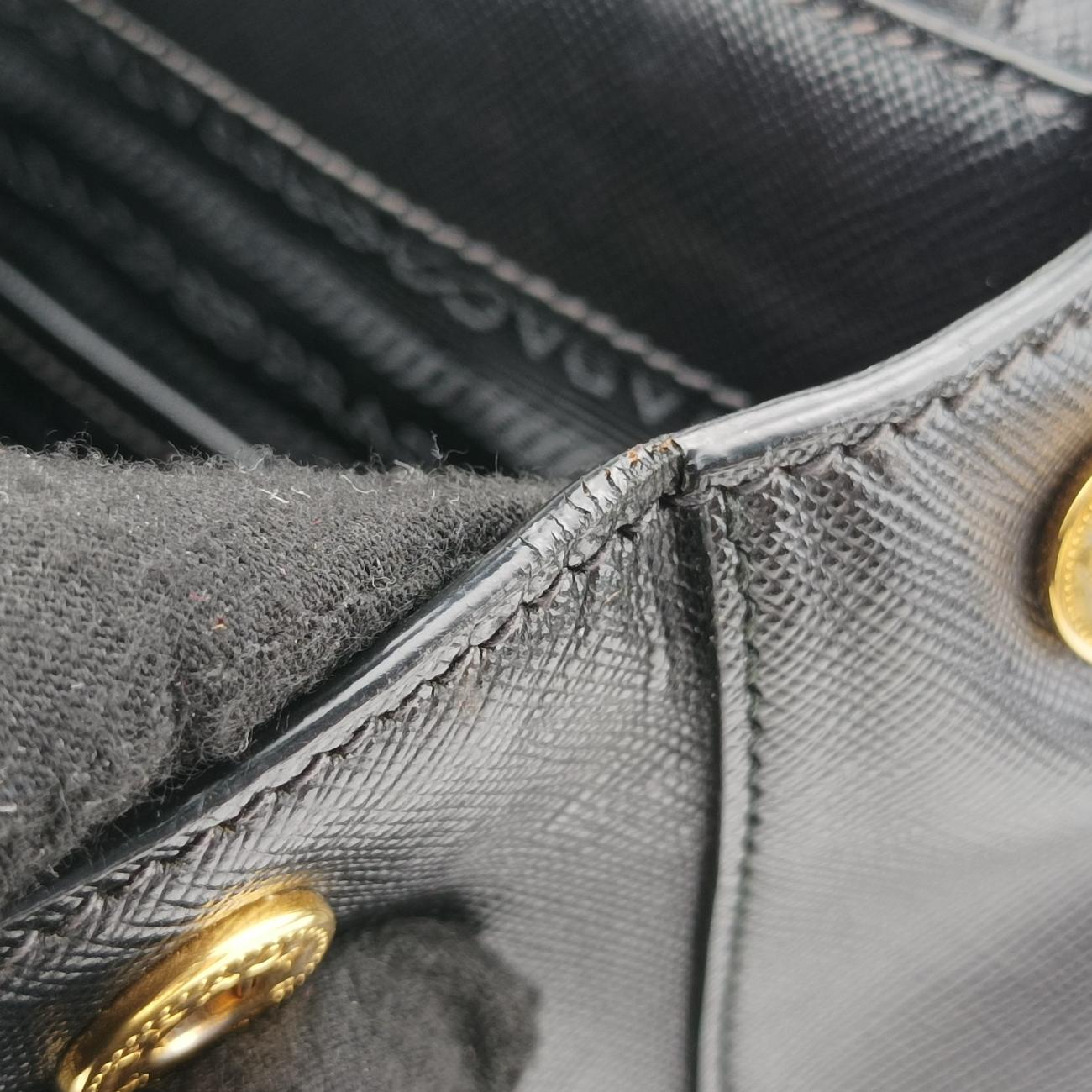 Galleria Black SAFFIANO Leather 1BA274 7/A 173ガレリア ブラック サフィアーノレザー 1BA274 7/A 173