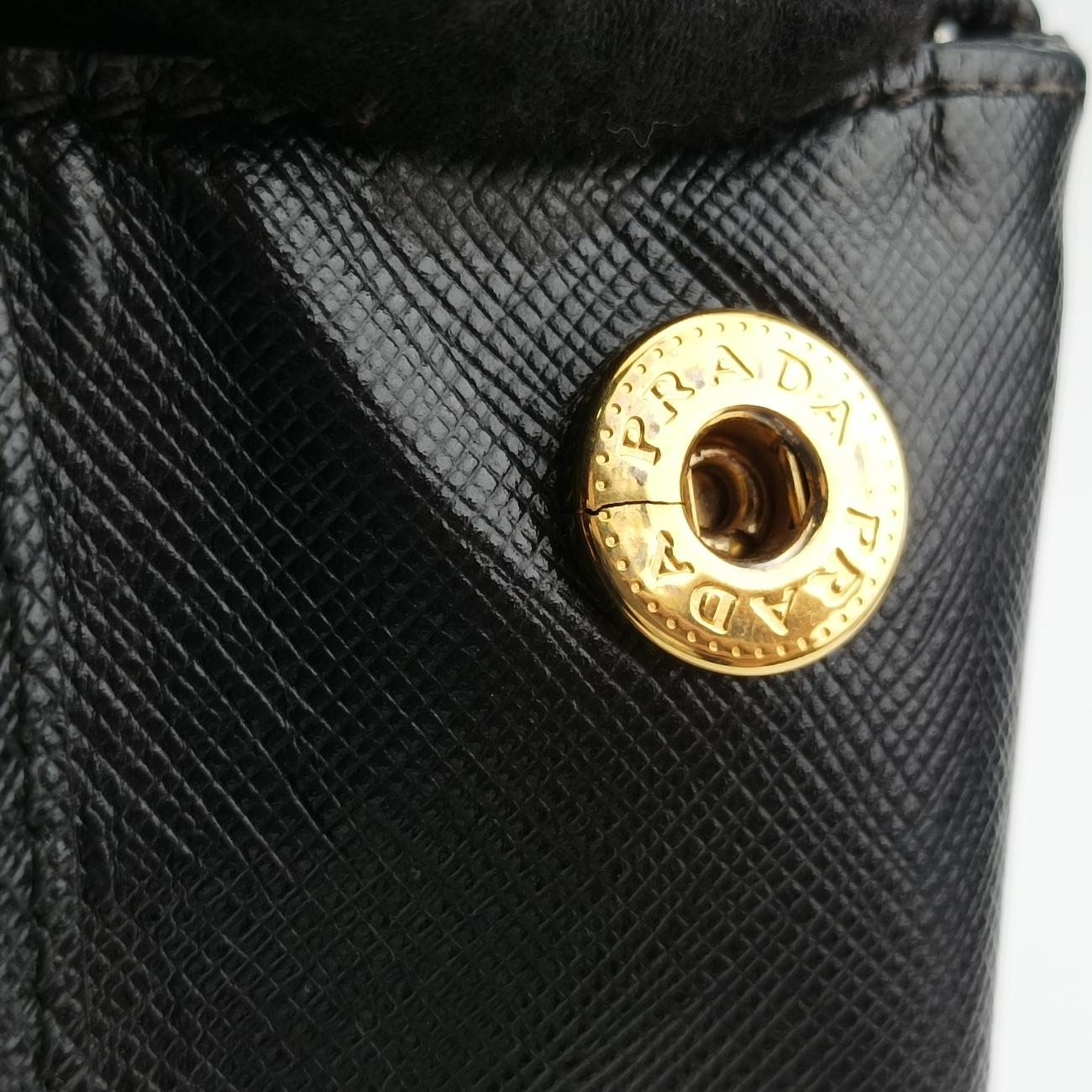 Galleria Black SAFFIANO Leather 1BA274 7/A 173ガレリア ブラック サフィアーノレザー 1BA274 7/A 173