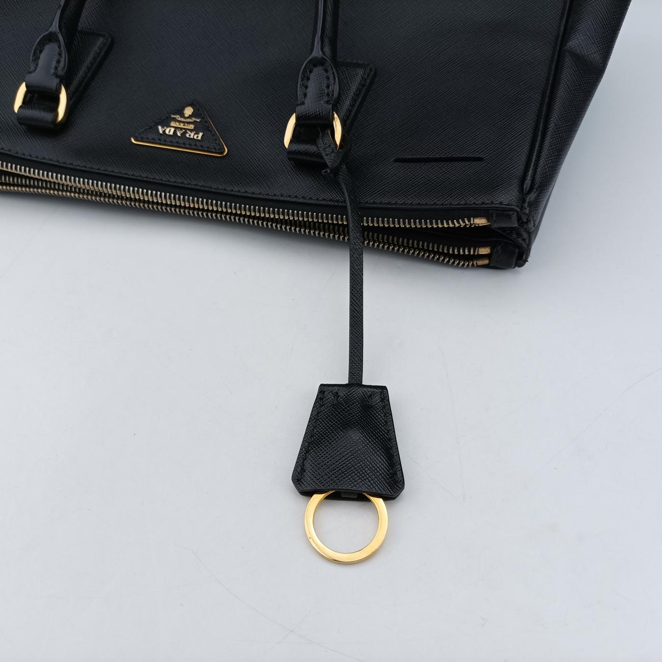 Galleria Black SAFFIANO Leather 1BA274 7/A 173ガレリア ブラック サフィアーノレザー 1BA274 7/A 173