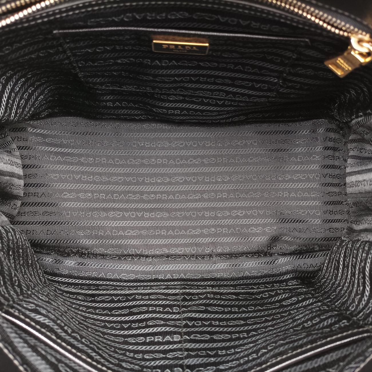 Galleria Black SAFFIANO Leather 1BA274 7/A 173ガレリア ブラック サフィアーノレザー 1BA274 7/A 173